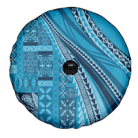Pasifika Women's Day - Samoa Siapo Malu Tattoo Inspired Spare Tire Cover Turquoise