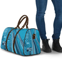Pasifika Women's Day - Samoa Siapo Malu Tattoo Inspired Travel Bag Turquoise