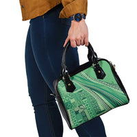 Pasifika Women's Day - Samoa Siapo Malu Tattoo Inspired Shoulder Handbag Jade