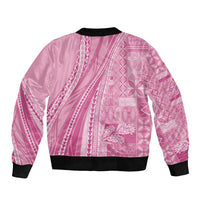 Pasifika Women's Day - Samoa Siapo Malu Tattoo Inspired Bomber Jacket Pink