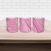 Pasifika Women's Day - Samoa Siapo Malu Tattoo Inspired Ceramic Mug Pink
