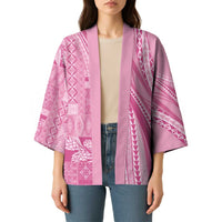 Pasifika Women's Day - Samoa Siapo Malu Tattoo Inspired Kimono Pink
