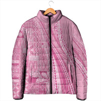 Pasifika Women's Day - Samoa Siapo Malu Tattoo Inspired Padded Jacket Pink