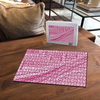 Pasifika Women's Day - Samoa Siapo Malu Tattoo Inspired Puzzle Pink