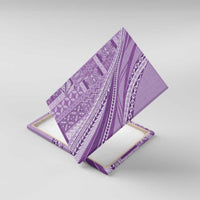 Pasifika Women's Day - Samoa Siapo Malu Tattoo Inspired Canvas Wall Art Lavender