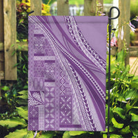 Pasifika Women's Day - Samoa Siapo Malu Tattoo Inspired Garden Flag Lavender