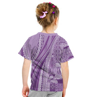 Pasifika Women's Day - Samoa Siapo Malu Tattoo Inspired Kid T Shirt Lavender