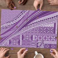 Pasifika Women's Day - Samoa Siapo Malu Tattoo Inspired Puzzle Lavender