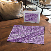 Pasifika Women's Day - Samoa Siapo Malu Tattoo Inspired Puzzle Lavender