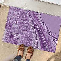 Pasifika Women's Day - Samoa Siapo Malu Tattoo Inspired Rubber Doormat Lavender