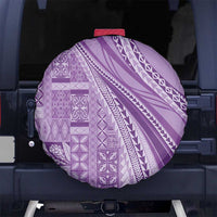 Pasifika Women's Day - Samoa Siapo Malu Tattoo Inspired Spare Tire Cover Lavender