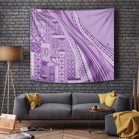 Pasifika Women's Day - Samoa Siapo Malu Tattoo Inspired Tapestry Lavender
