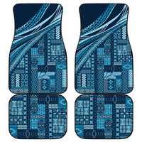 Pasifika Women's Day - Samoa Siapo Malu Tattoo Inspired Car Mats Navy Blue