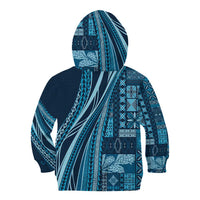 Pasifika Women's Day - Samoa Siapo Malu Tattoo Inspired Kid Hoodie Navy Blue