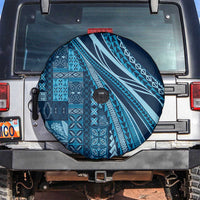 Pasifika Women's Day - Samoa Siapo Malu Tattoo Inspired Spare Tire Cover Navy Blue