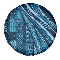 Pasifika Women's Day - Samoa Siapo Malu Tattoo Inspired Spare Tire Cover Navy Blue
