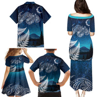 New Zealand Matariki Family Matching Puletasi and Hawaiian Shirt Starry Night Style LT7 - Polynesian Pride