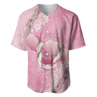 Hawaii Maui Island Flowers Lei Baseball Jersey Lokelani Rose Pink
