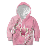Hawaii Maui Island Flowers Lei Kid Hoodie Lokelani Rose Pink