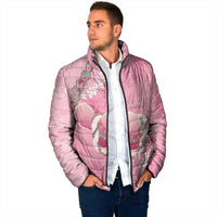 Hawaii Maui Island Flowers Lei Padded Jacket Lokelani Rose Pink