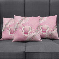 Hawaii Maui Island Flowers Lei Pillow Cover Lokelani Rose Pink