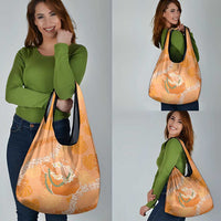 Hawaii Lanai Island Flowers Lei Grocery Bag Orange Kaunaoa Mix Maile