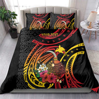 Personalized Milne Bay Bedding Set PNG Lime Pot with Oro Tapa