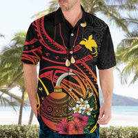 Personalized Milne Bay Hawaiian Shirt PNG Lime Pot with Oro Tapa