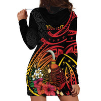 Personalized Milne Bay Hoodie Dress PNG Lime Pot with Oro Tapa