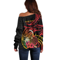 Personalized Milne Bay Off Shoulder Sweater PNG Lime Pot with Oro Tapa