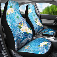 Hafa Adai Guam Chamorro Personalized Car Seat Cover Ocean Blue Latte Stone with Guasali - Polynesian Pride