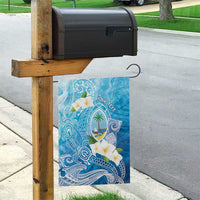 Hafa Adai Guam Chamorro Personalized Garden Flag Ocean Blue Latte Stone with Guasali - Polynesian Pride