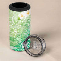 Hafa Adai Guam Chamorro Personalized 4 in 1 Can Cooler Tumbler Summer Green Latte Stone with Guasali - Polynesian Pride