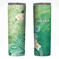 Hafa Adai Guam Chamorro Personalized Skinny Tumbler Summer Green Latte Stone with Guasali - Polynesian Pride