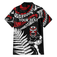 New Zealand Maori Rugby Personalised Family Matching Puletasi and Hawaiian Shirt Ta Moko Silver Fern LT7 - Polynesian Pride