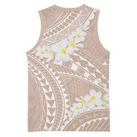 Polynesian Vintage Floral Basketball Jersey Beige Motifs - Polynesian Pride