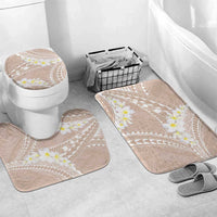 Polynesian Vintage Floral Bathroom Set Beige Motifs - Polynesian Pride