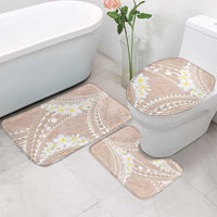 Polynesian Vintage Floral Bathroom Set Beige Motifs - Polynesian Pride