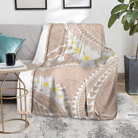 Polynesian Vintage Floral Blanket Beige Motifs LT7 - Polynesian Pride