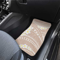 Polynesian Vintage Floral Car Mats Beige Motifs - Polynesian Pride