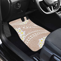 Polynesian Vintage Floral Car Mats Beige Motifs - Polynesian Pride