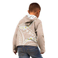Polynesian Vintage Floral Kid Hoodie Beige Motifs - Polynesian Pride