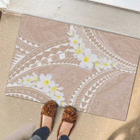 Polynesian Vintage Floral Rubber Doormat Beige Motifs LT7 - Polynesian Pride