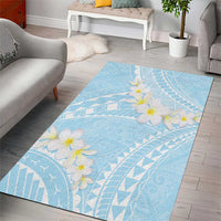 Polynesian Vintage Floral Area Rug Azure Motifs - Polynesian Pride