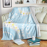 Polynesian Vintage Floral Blanket Azure Motifs LT7 Azure - Polynesian Pride