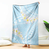 Polynesian Vintage Floral Blanket Azure Motifs LT7 - Polynesian Pride