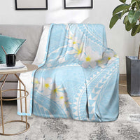 Polynesian Vintage Floral Blanket Azure Motifs LT7 - Polynesian Pride