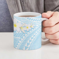 Polynesian Vintage Floral Ceramic Mug Azure Motifs - Polynesian Pride
