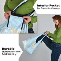 Polynesian Vintage Floral Grocery Bag Azure Motifs - Polynesian Pride