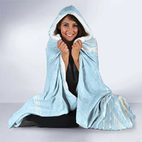 Polynesian Vintage Floral Hooded Blanket Azure Motifs - Polynesian Pride